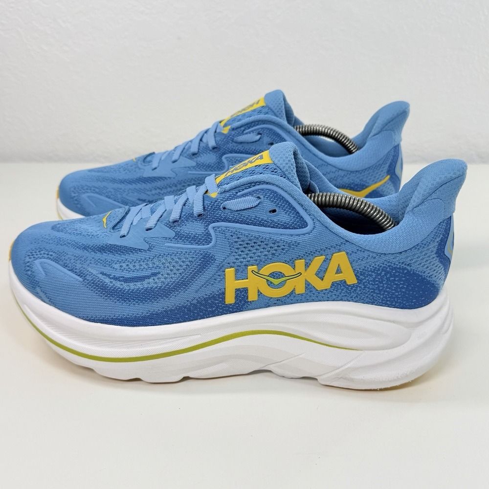 Hoka Clifton 10 Wide Running Shoes Mens Size 9.5EE Blue Gym Sneakers 1162032 ALF - Picture 5 of 9